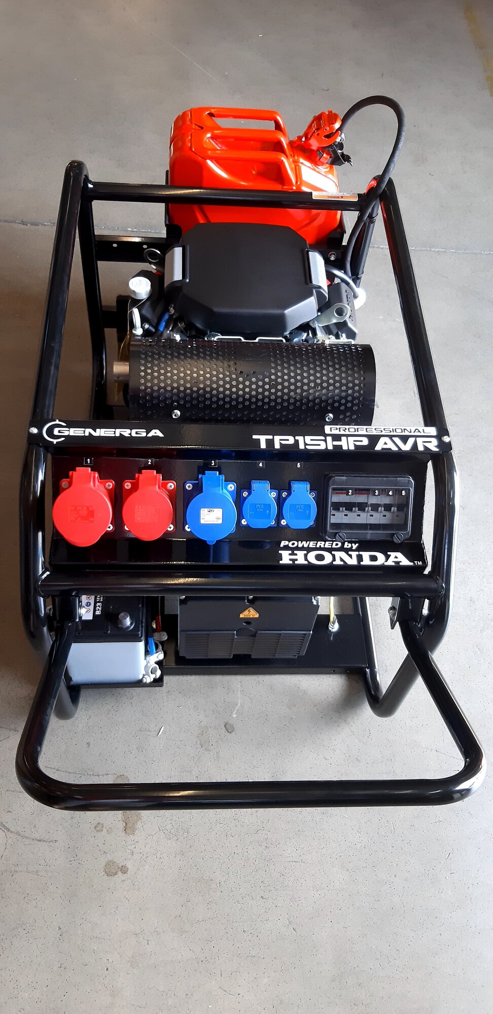 HONDA - Třífázová elektrocentrála TP 15 HP s podvozkem