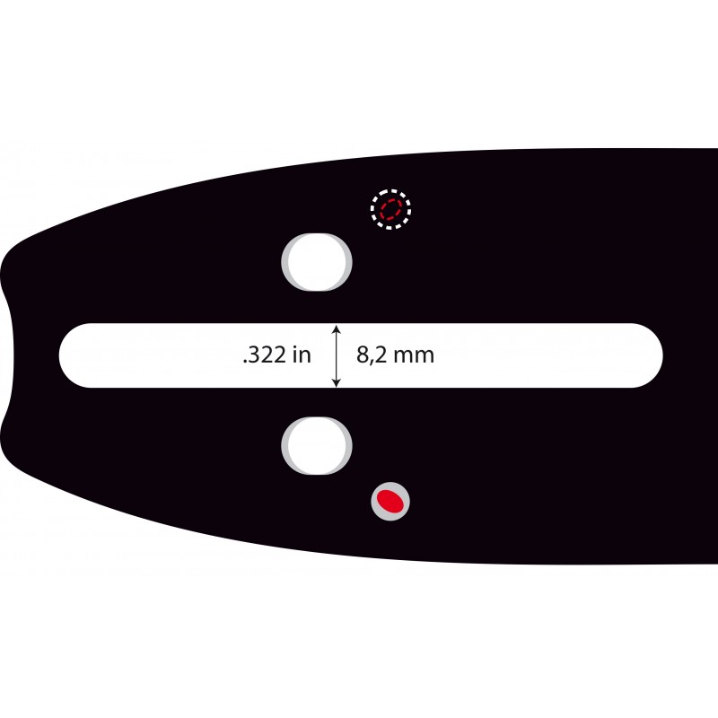 Vodící lišta - SINGLE RIVET 18" (45cm) 3/8" 1,3mm 180SDEA095