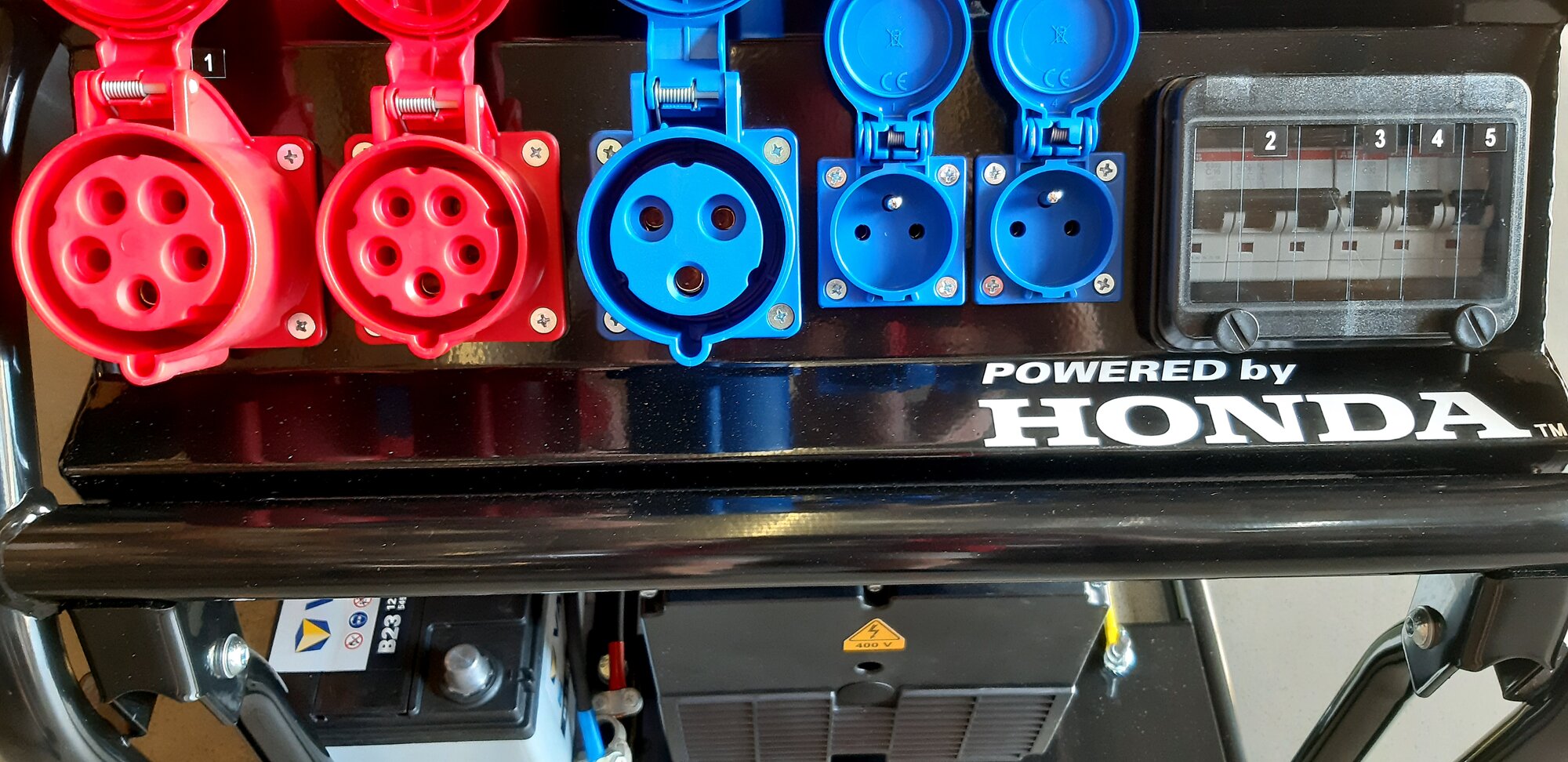HONDA - Třífázová elektrocentrála TP 15 HP AVR s podvozkem