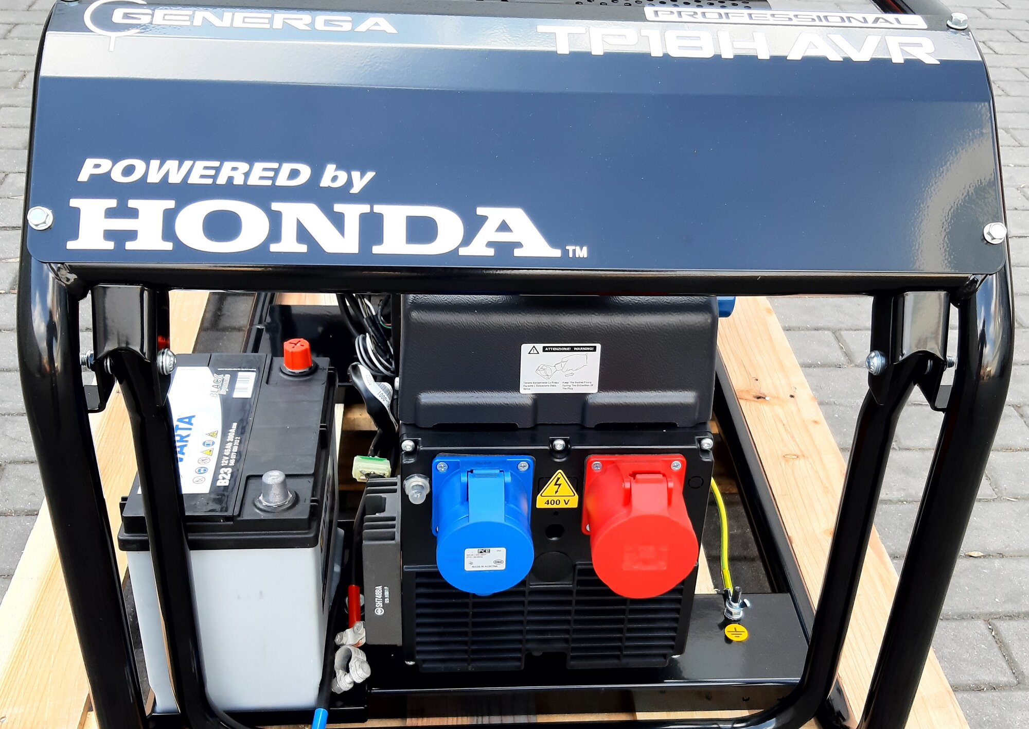 HONDA - Třífázová elektrocentrála TP 18 H AVR s podvozkem
