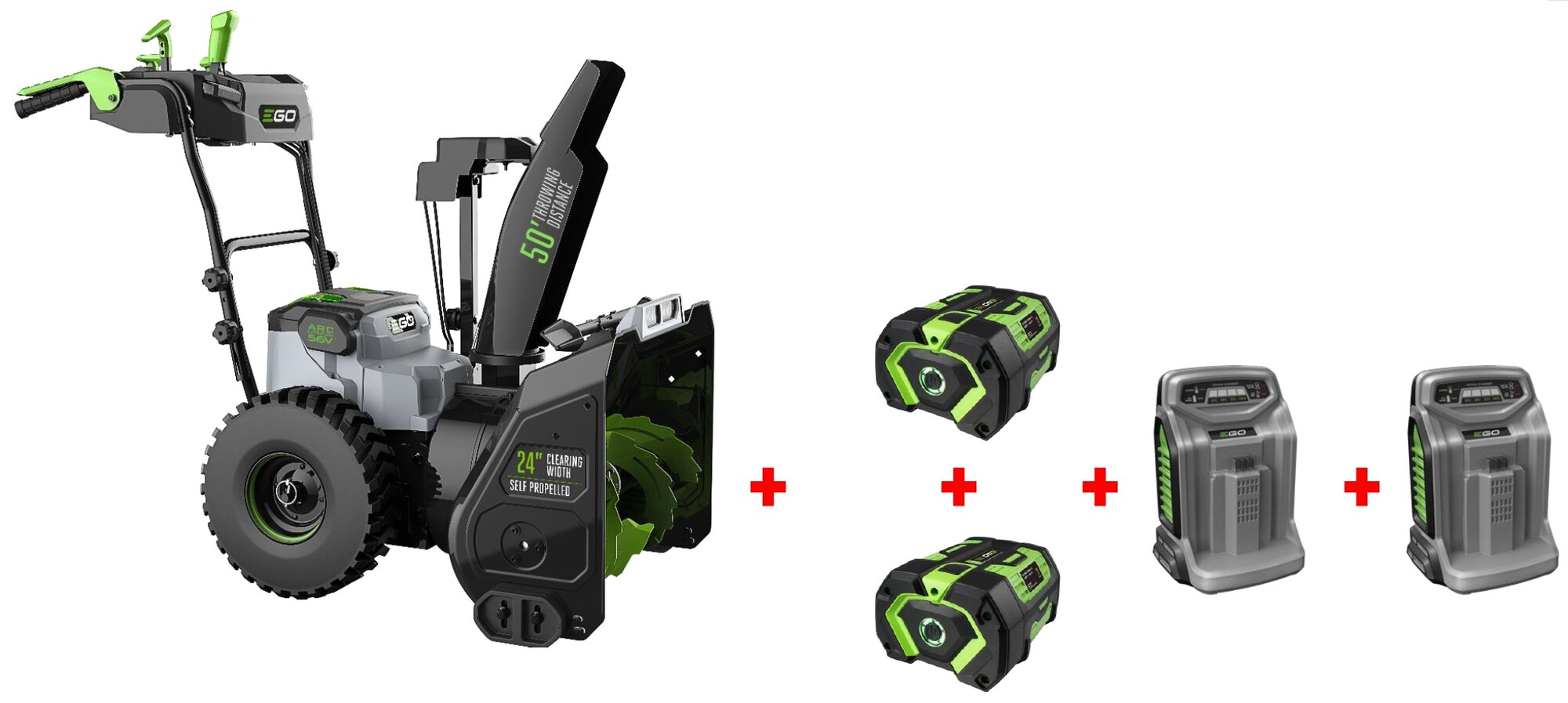 EGO - AKU dvoustupňová kolová sněhová fréza SNT2400E (bez baterie a nabíječky)