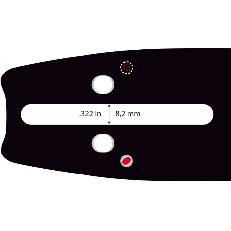 Sada lišta 15" (38cm) + 2 řetězy .325" 1,5mm - 64 článků