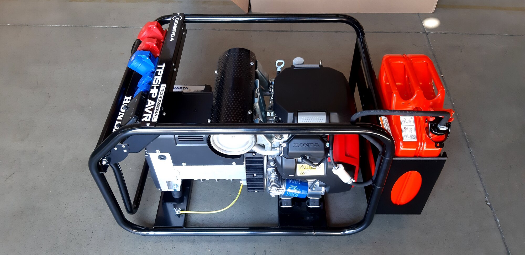 HONDA - Třífázová elektrocentrála TP 15 HP AVR s podvozkem
