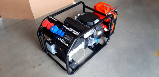 HONDA - Třífázová elektrocentrála TP 15 HP AVR s podvozkem