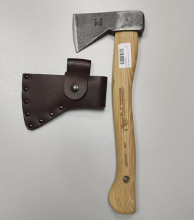 KRUMPHOLZ - Sekera Pytlácká 0,6kg , Hickory s koženým pouzdrem